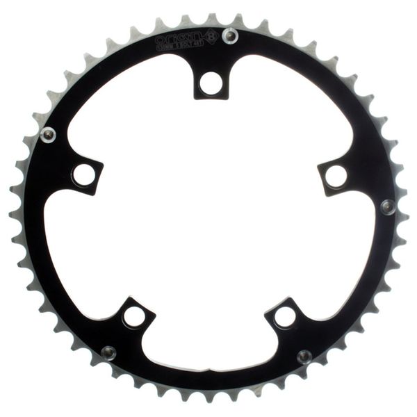 Origin8 Alloy Ramped Chainrings, 130mm x 48t, Black/Silver