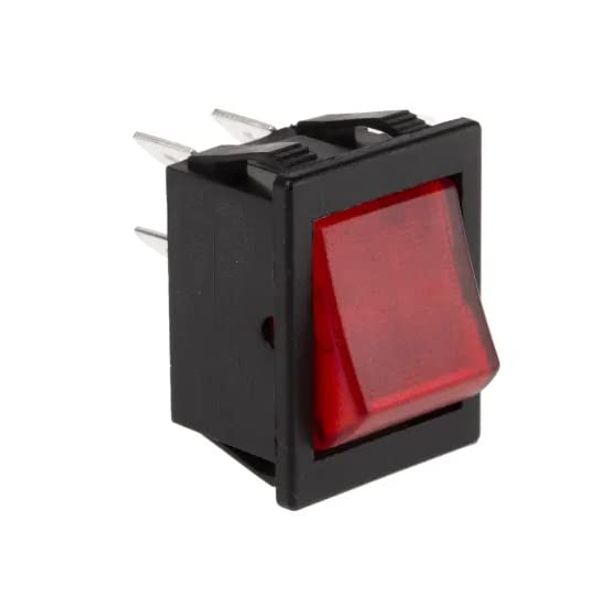 Arcolectric Illuminated DPST, On-Off Rocker Switch Panel Mount