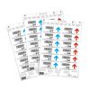Durable Insert Labels 100 x 38 mm for Ticket Holders, 240 Labels on A4 Sheets, White, 102202
