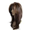 Yxshz Ladies Brown Blonde Medium Length Wig