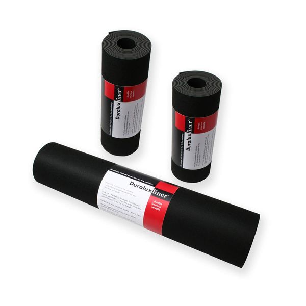 Duralux Black Shelf Liner (one 20" x 10' roll) | Drawer Liner | Non-Adhesive | Felt-Backed for Dual Use | Non-Slip | Durable & Waterproof | Home & Office