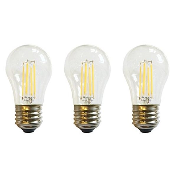 Anyray (3)-Pack LED Filament A15 (40-Watts Equivalent) Appliance Freezer Refrigerator Light Bulb E26