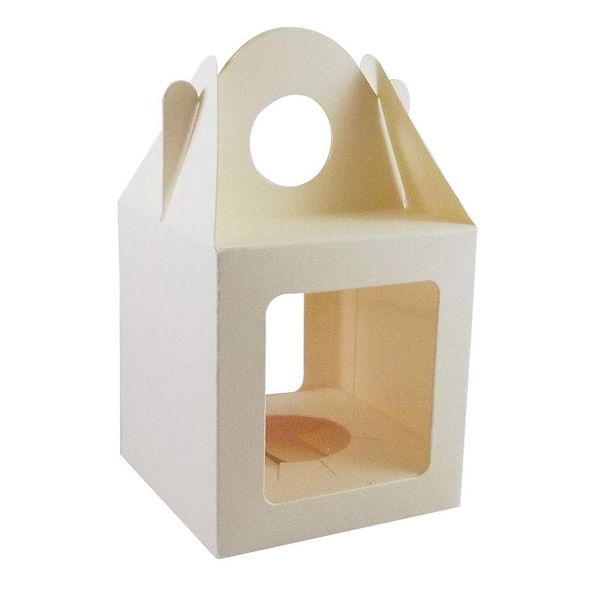 10 x Large Ivory Single Cupcake/Muffin/Fairy Cake Boxes with 2 Windows