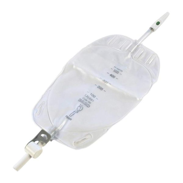 Uriplan Leg Bags x 10. Capacity: 500ml; Inlet: 10cm; Ref: D5M
