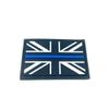 Black Union Jack Thin Blue Line Flag Airsoft Paintball PVC Patch