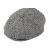 Jaxon & James Marl Tweed Newsboy Cap - Black Medium