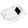 TESOT Adjustable Over Sink Dish Rack Stainless Steel Dish Drying Rack On Counter or in Sink, Rustproof