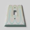 SnazzySwitch Green Retro Waves Decorative Light Switch Cover - Single Toggle Wall Plate