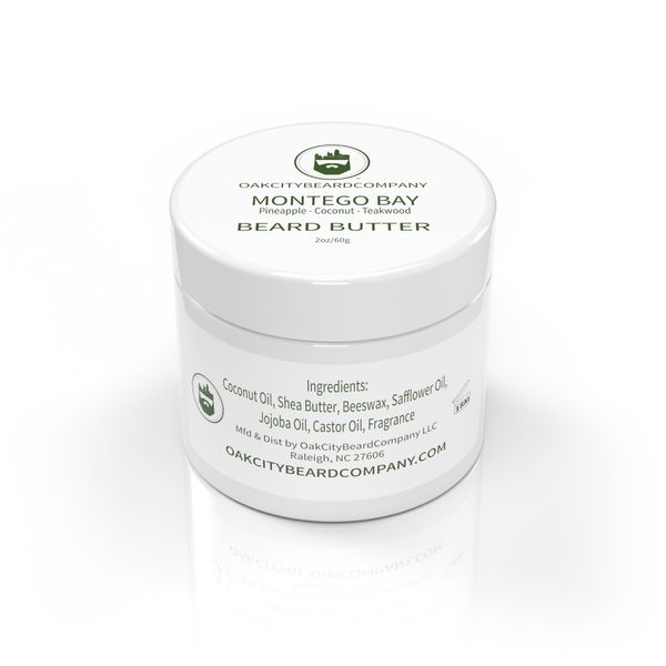 OakCityBeardCo - Montego Bay - Beard Butter - 2oz - Pineapple-Coco