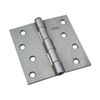(5)-Steel Galvanized 4" Square Removable Pin Broad Door Hinge N139998