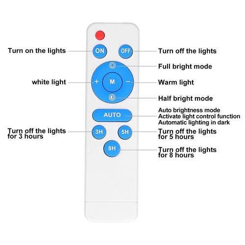 Hilitand Lamp Panel Board 12W 24LED with Remote Controller White+ Warm Light