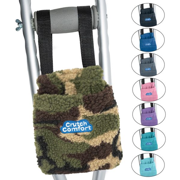 Universal 2-Pocket Crutch Pouch Bag Pocket (Camo)