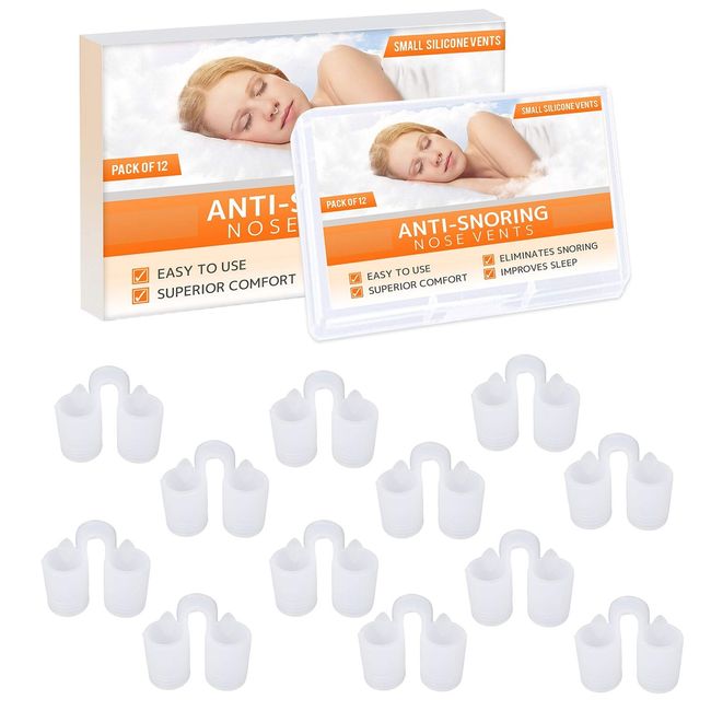 Nose Vent Sinus Relief Dilator Pack of 12 Small Size Soft Silicone Vents - ...