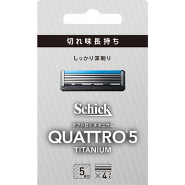 Chic Quattro 5 Titanium Replacement Blade (4 pieces) [Compatible with Nekoposu]