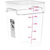 Camwear Polycarbonate Square Food Storage container, 22 Quart