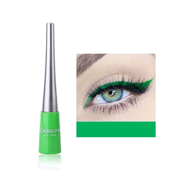 Matte Liquid Eyeliner, OCHILIMA Color Gel Eyeliner, Great Versatility Liquid Eyeliner Long Lasting Makeup Waterproof High Pigmented Colorful Eye Liner Pen for Women Girls (10# Green)