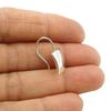 Square 925 Sterling Silver Curved Drop Earrings