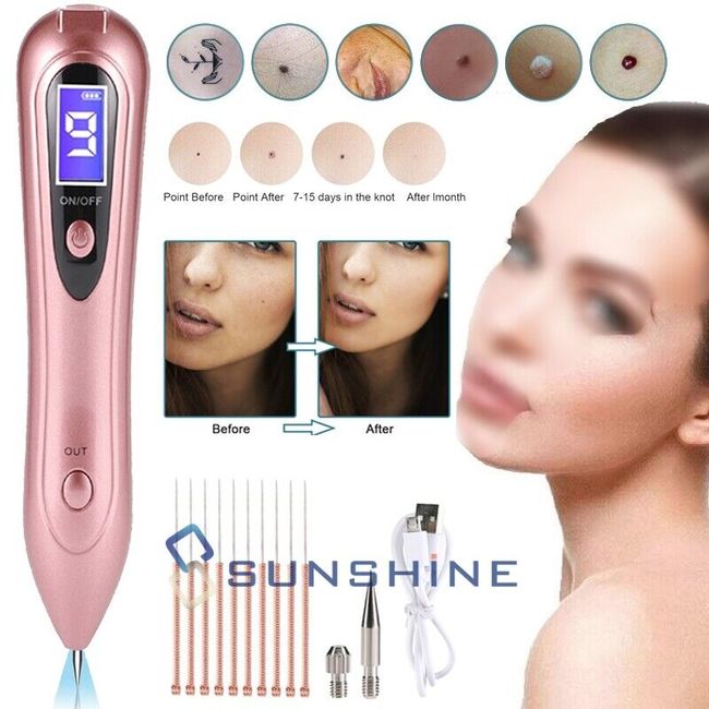 9-Levels Laser Plasma Pen Mole Removal Dark Spot Remover Skin Wart Tag Tattoo