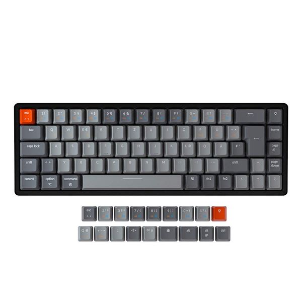 German Keychron K6 Bluetooth RGB Backlit Linear Aluminium Mac/PC 65% Keyboard