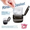 Upgraded Denture Bath Box Leak-Proof Retainer & Mouth Guard Cleaning Case