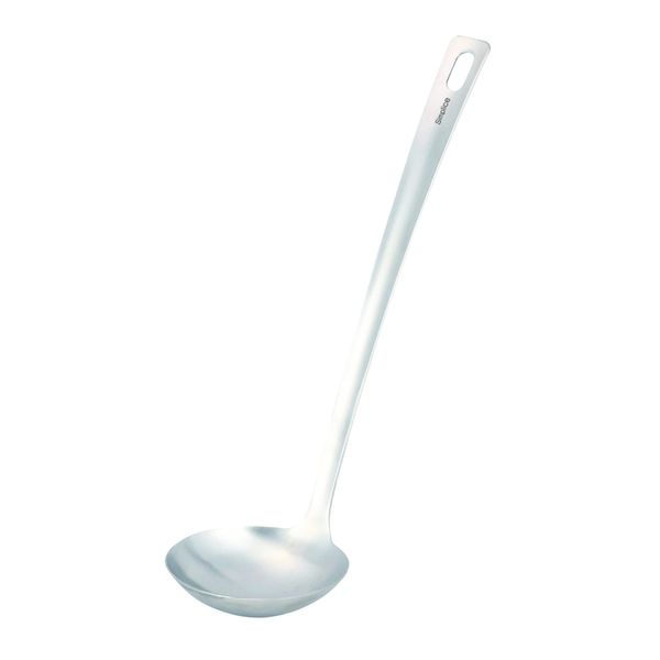 Pearl Metal Simplice G-5127 All Stainless Steel Ladle, Large, Dishwasher Safe