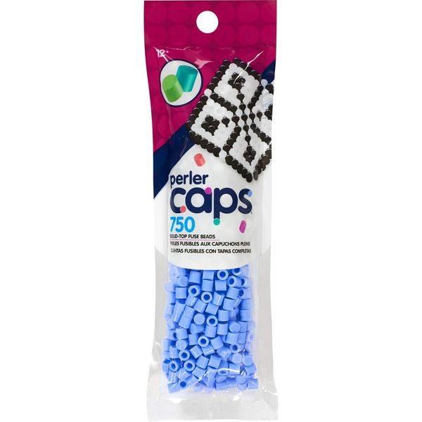 Perler 80-16101 Solid-Top Cap Fuse Beads, 750pcs, Blueberry Cream