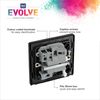 BG Electrical Evolve Fused Connection Unit with Power LED Indicator, 13A, Matt Black