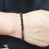 EUMENIDES Black Striped Bracelet,4MM(Black Striped-4MM)