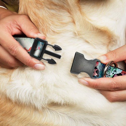 Buckle-Down Plastic Clip Collar - Sleeping Beauty Woods Scenes - 1.5" Wide - Fits 16-23" Neck - Medium