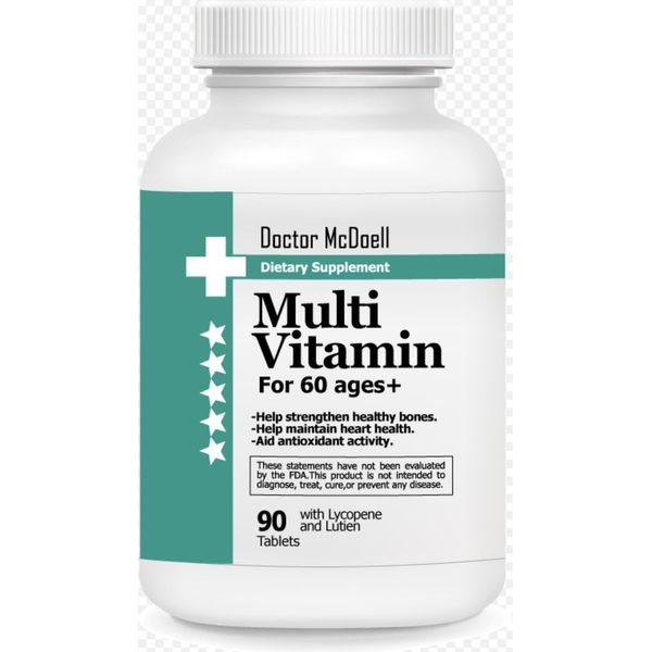 Multivitamin for 60+, Helps Body Make Blood Cells, Promotes Nerve Function