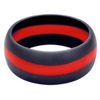 Rothco Thin Red Line Silicone Ring (Black/Red, 11)