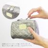 At First AF8334 Cosmetics Pouch, Clararte, Shiny Gray