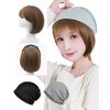 TefuRe FA1-Lbr Relaxed Wig with Hat, Short, Bangs, Soft, Mesh, Hard to Hurt Headache, Light Brown