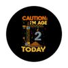 Caution I'm Age 2 Today Construction Theme Birthday Party PopSockets Adhesive PopGrip