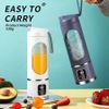 White Portable USB Rechargeable Mini Blender – 3 Modes Digital Display 12-Blade