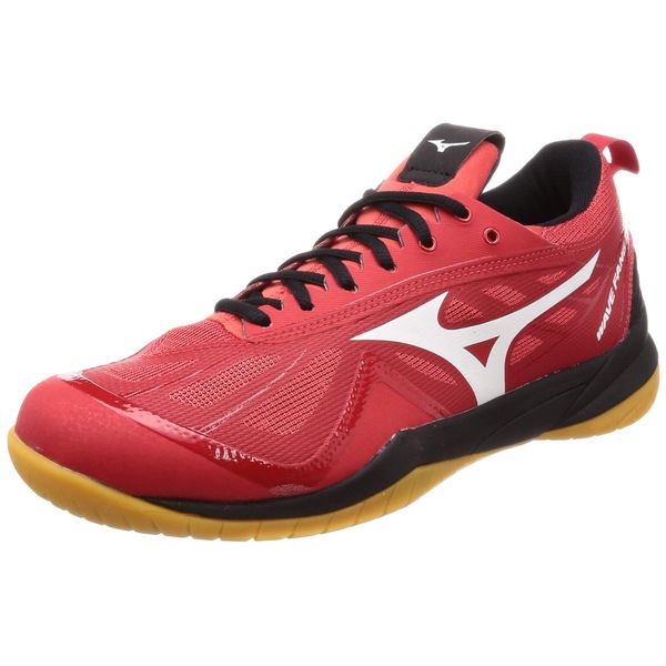 Mizuno Wave Fang ZERO Badminton Shoes, Red x White x Black, 9.3 inches (23.5 cm), 3E, red/white/black