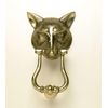 Polished Brass Fox Head Door Knocker