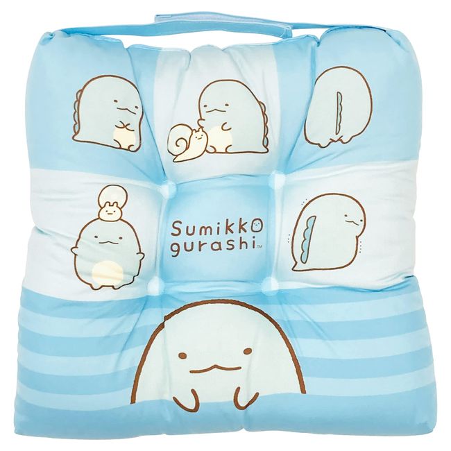 Moripiro 4620816 Plush Cushion School Cushion, Sumikko Gurashi, Tokage, Blue, 11.8 x 11.8 x 2.8 inches (30 x 30 x 7 cm), Official Character Goods, Fluffy, Cute, Elementary School Students, Chair, Car,