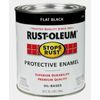Rust-Oleum FLAT BLACK 1 qt. Stops Rust PROTECTIVE ENAMEL Oil-Based 7776-502 NEW!