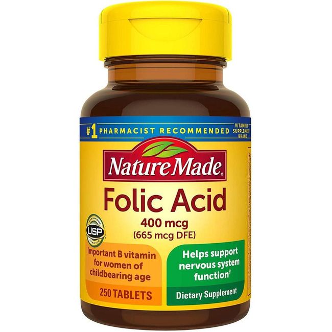 Japan direct purchase Nature 400mcg folic acid. 250 tablets, quantity, see details