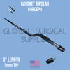 US Bipolar Gerald Bayonet Forceps 9" Non Stick ReUsable