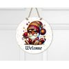 Washington Commanders Gnome Inspired Round Welcome Door Hanger Sign 