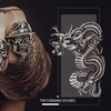 Temporary Arm Large Black Dragon Temporary Sticker for Men Women
