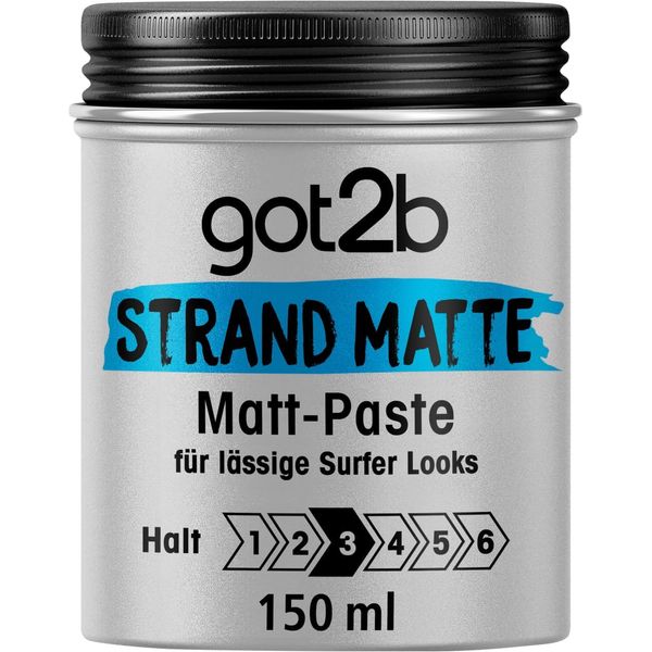 Schwarzkopf got2b Beach Mat Hair Styling Paste Surfer Look Pack of 1 x 100 ml