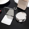 Hand Mirror, Compact, Stylish, Folding Mirror, Stainless Steel, Double Sided Mirror, Gift, Women's, Birthday (Square Circle)