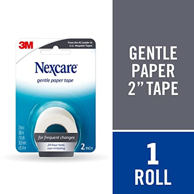 Nexcare Gentle Paper Tape 1 inch x 10 Yards 20 Yrds (Pack of 3)