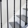Set of 2 Matte Black "Enfield" Stair Spindles - Pattern 1 - with Adjustable Rake Brackets