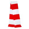 Hyper Mart Supporters Red and White Striped Bar Scarf (Red and White)