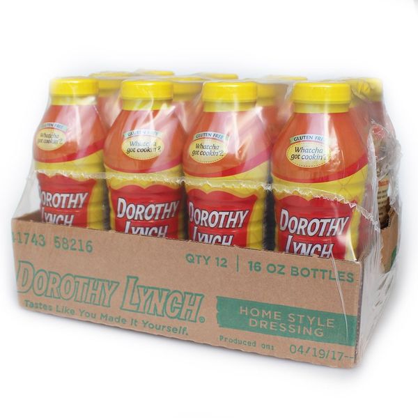 Dorothy Lynch Dressing | Sweet & Spicy | Thick & Creamy | Salads, Dips, Sauces, & Marinades | French Style Condiment | Tangy | Gluten Free | No Trans Fat | USA Made (Home Style, 16 oz (12 Pack))