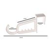 10 x Over The Door Hanger Hooks Large with Segmented Rail White Plastic